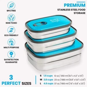 Stainless Steel Metal Storage Food Lunch Box