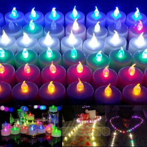 12/Box Pcs Quincunx Submersible Waterproof Wedding Party Décor Christmas Vase Tea Light Candles