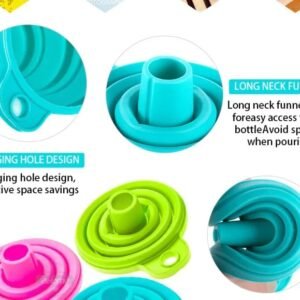 Portable Mini Silicone Foldable Funnel Kitchen