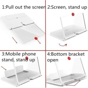 10 x inch Screen Magnifier 3D HD Mobile Phone Magnifier Projector Screen for Movies