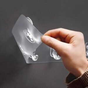 Wall Hooks, Hooks, Transparent 6 Hooks Hanger Self Adhesive Clothes Hanger