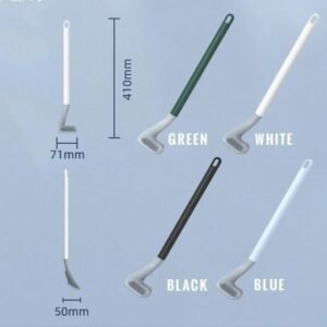 Toilet Brush, Flexible Silicone Bristles Rubber Golf Handle Toilet Brush