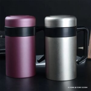 450ml Business Office Handle Thermos Vacuum Flask Men's Stainless Steel Tea Cup With Handle Pro Coffee Mug