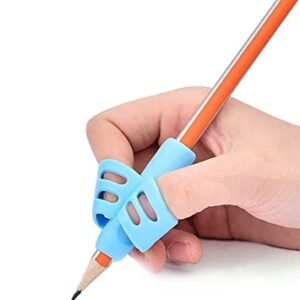 Pack of 2 Children Pencil Holder Tools Silicone Two Finger Ergonomic Posture Correction Tools