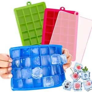 Imported Perfect Cube Silicone Ice Cube Trays 24 blocks