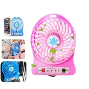 Rechargeable Portable Fan, Mini USB Fan with 18650 Lithium-ion Battery Operated