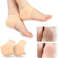 1 Pair Silicone Gel Heel Pad Socks for Pain Relief & Anti Crack Heel