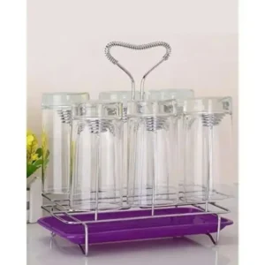 Stainless Steel Glass Stand with Tray