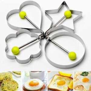 4 Piece set Egg Mold Fried Egg Cooking Mold Shaper Stainless Steel