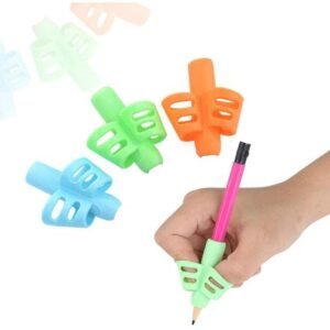 Pack of 2 Children Pencil Holder Tools Silicone Two Finger Ergonomic Posture Correction Tools